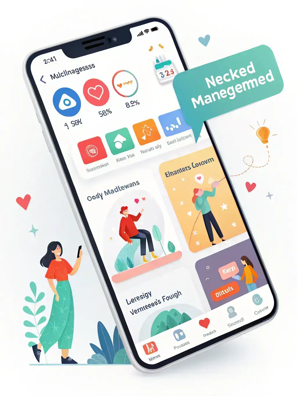A mobile app displaying personalized content based on user preferences and behavior, highlighting the ability to tailor experiences.