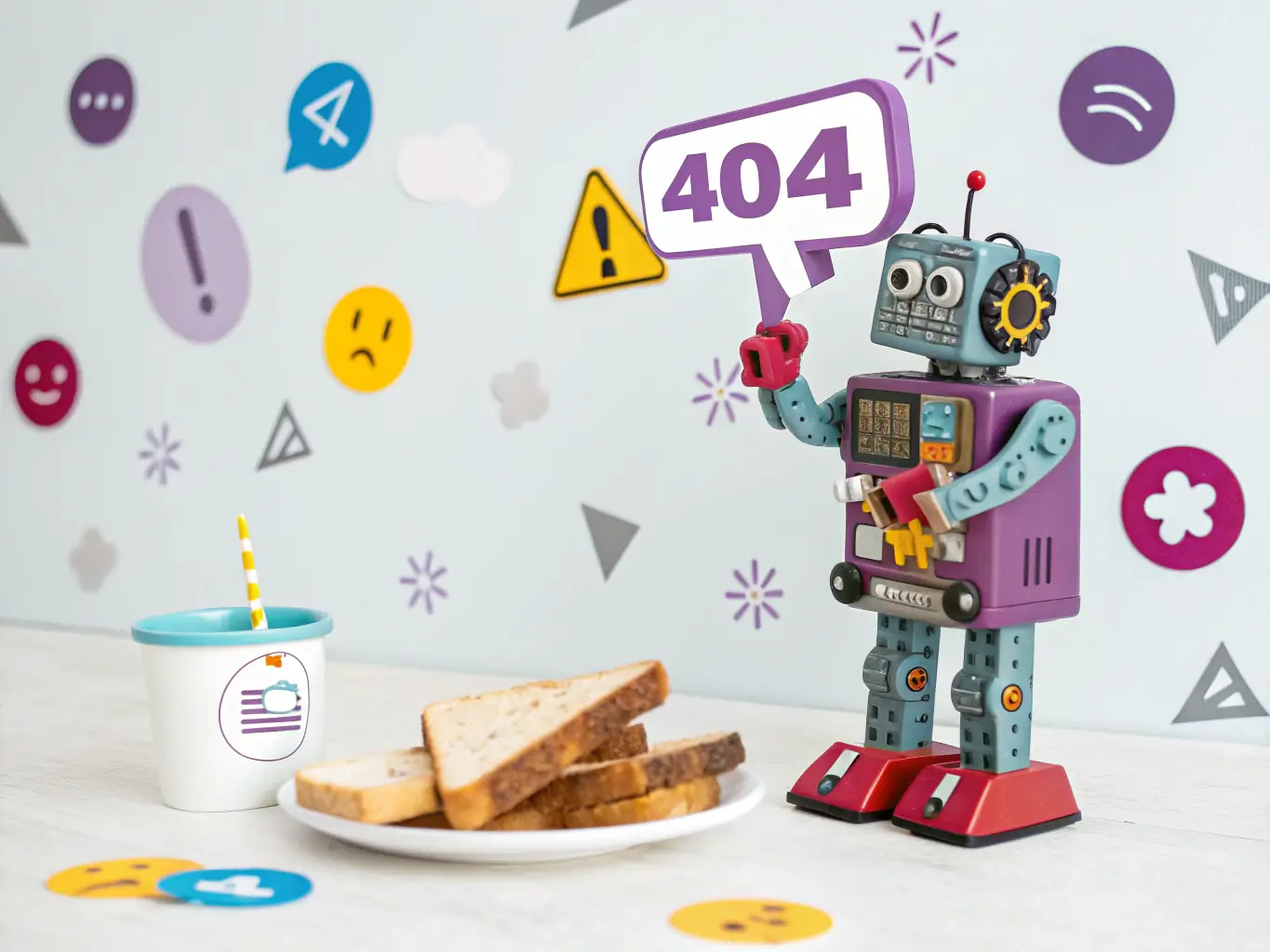An artistic representation of a 404 error page being customized and optimized for user engagement.